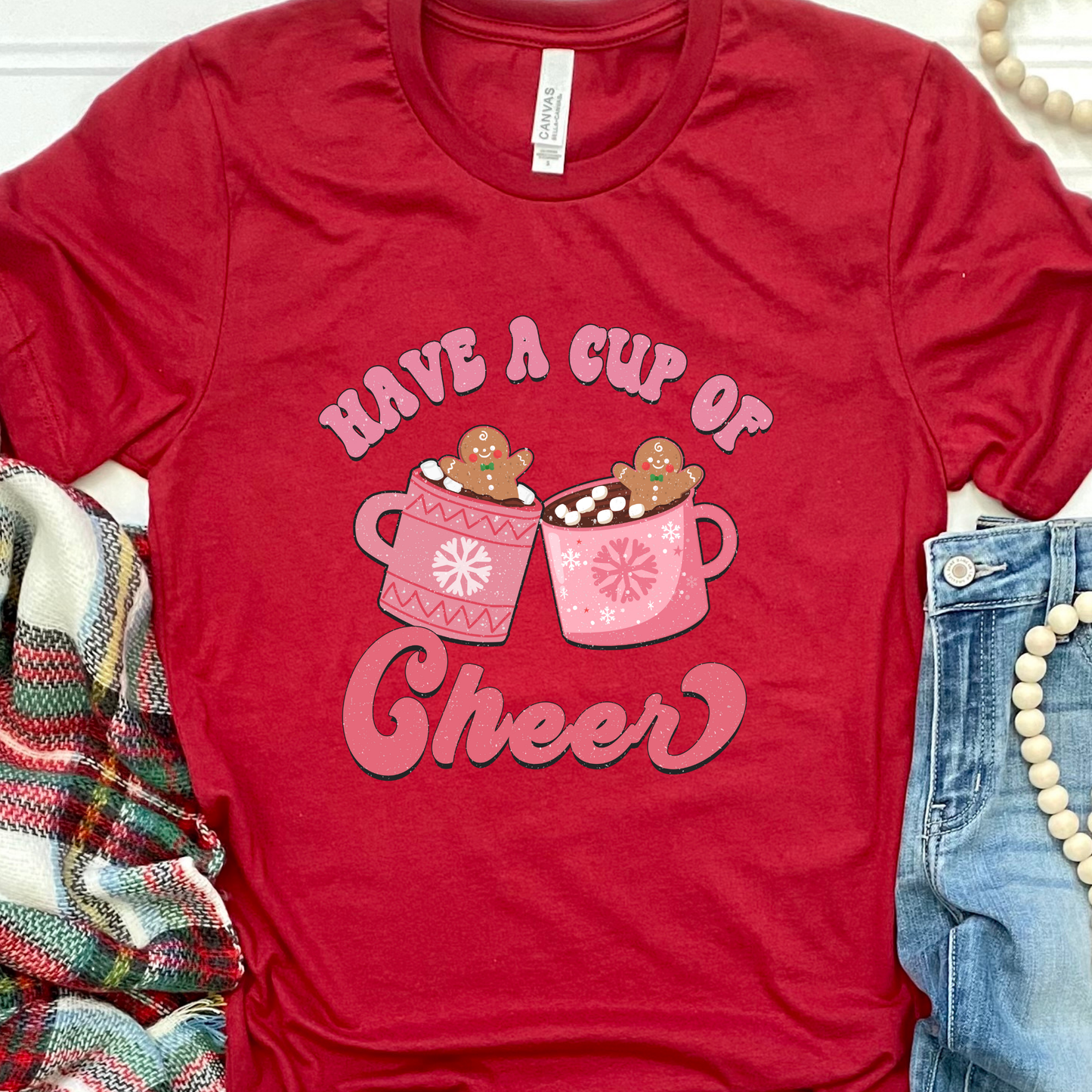 Have A Cup Of Cheer Red Graphic Tee