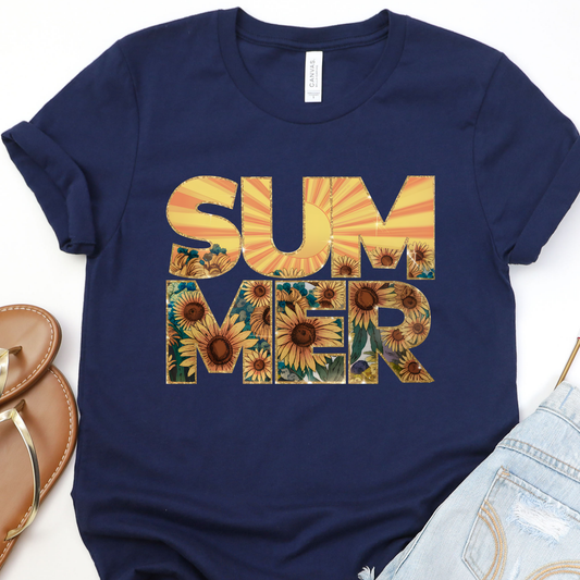 Summer Sunflowers Graphic Tee