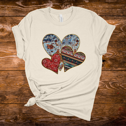 Country Roads Hearts Graphic Tee