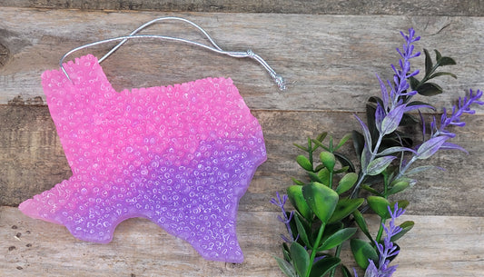 Pink and Purple Texas Ombre Car Freshie