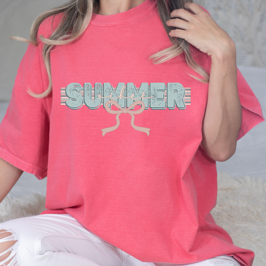 Pink Summer Vibes Graphic Tee