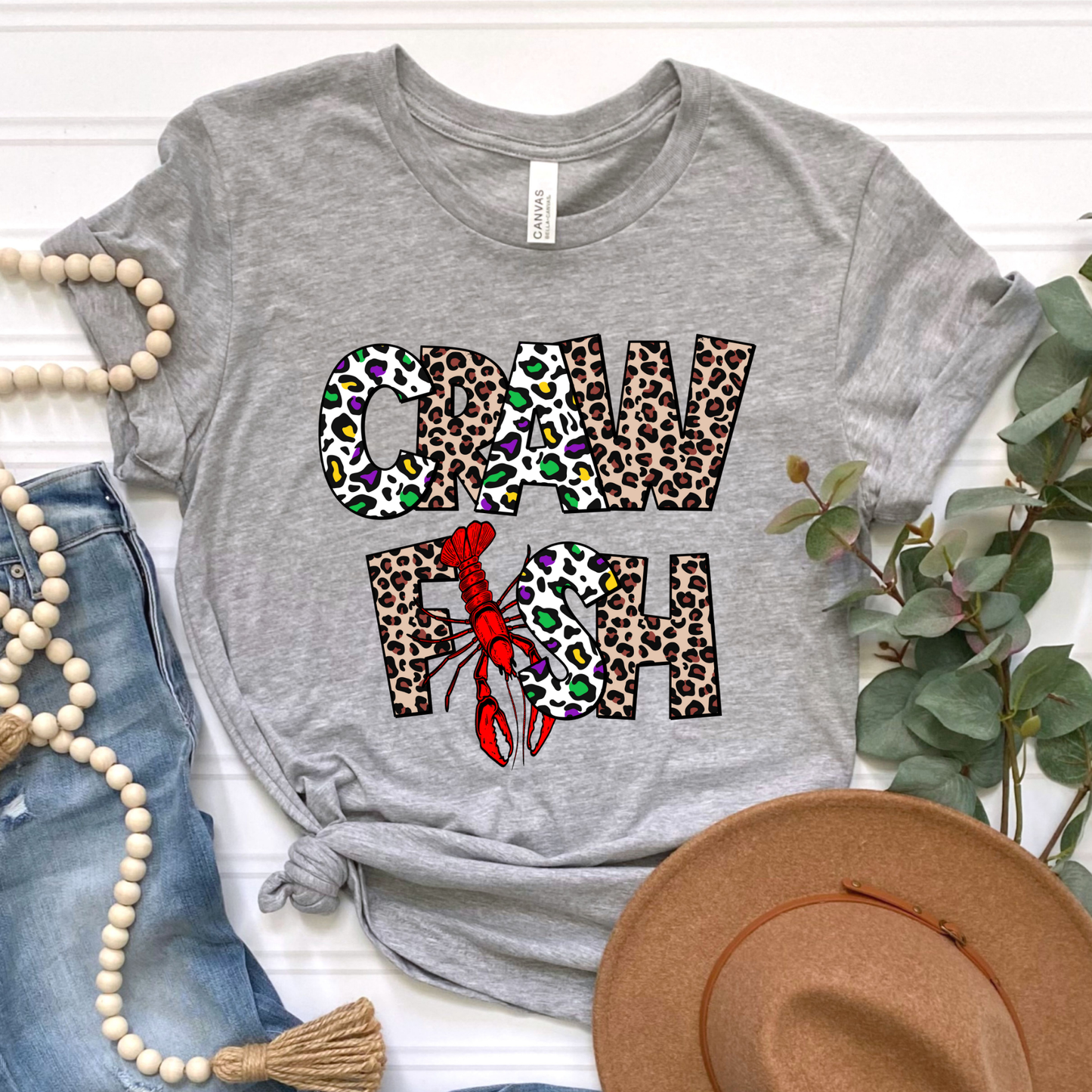 Leopard Pint Crawfish Graphic Tee