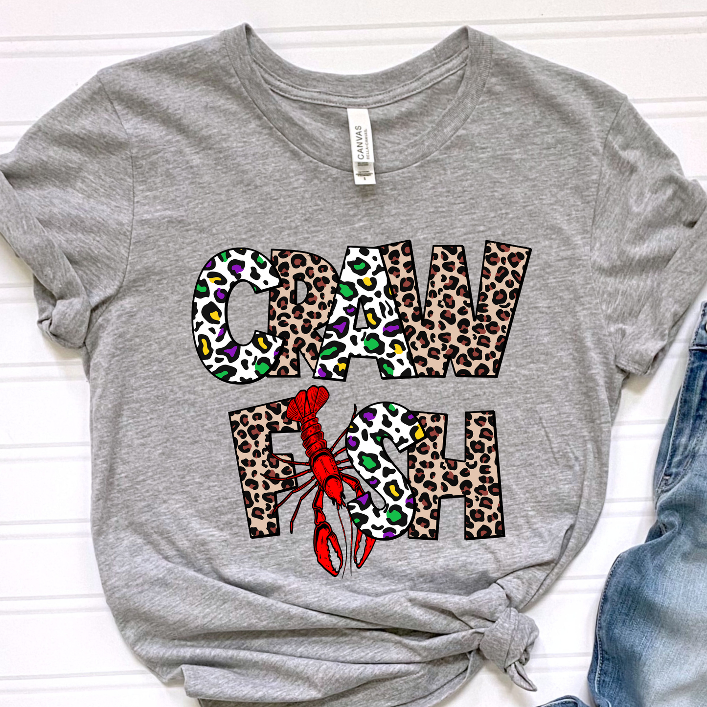 Leopard Pint Crawfish Graphic Tee
