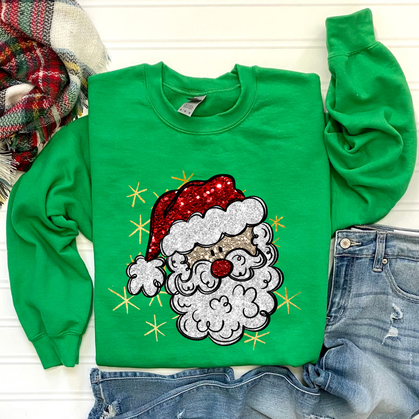 Glitter Santa Sweatshirt
