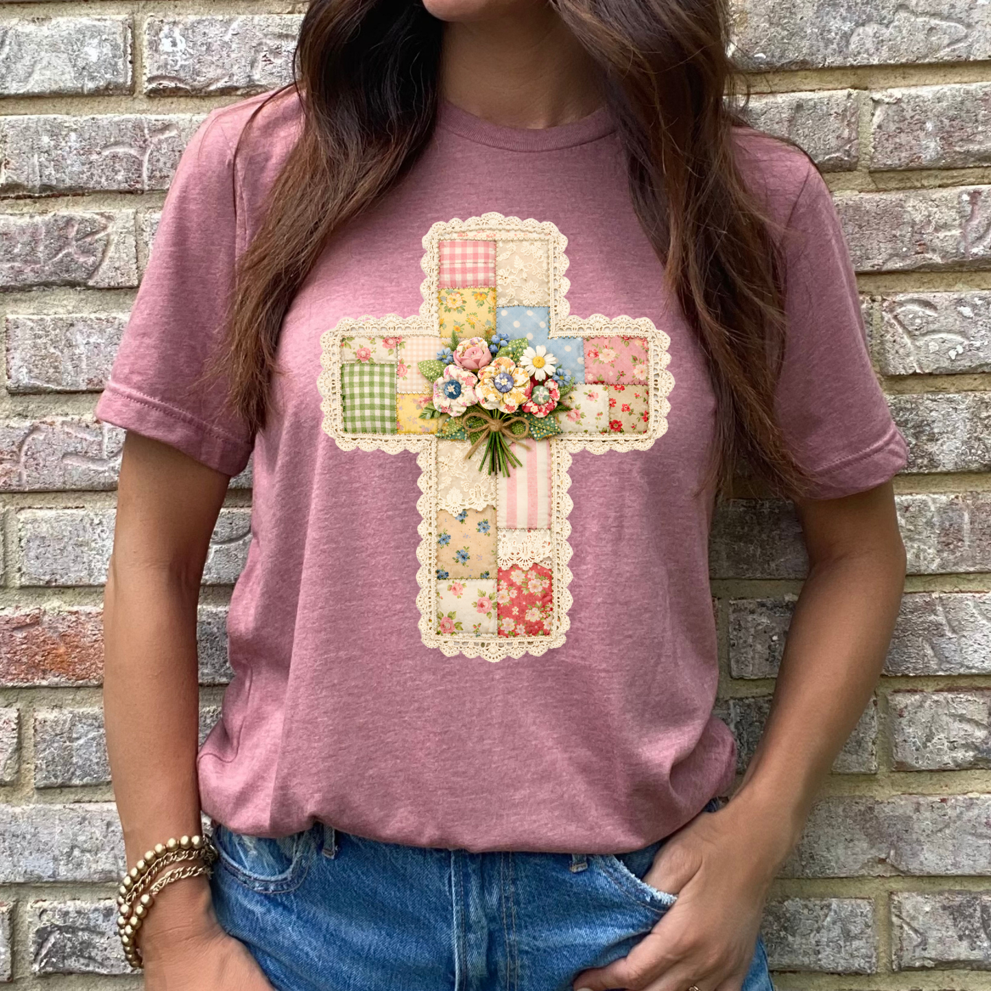 Patchwork Cross Graphic Tee