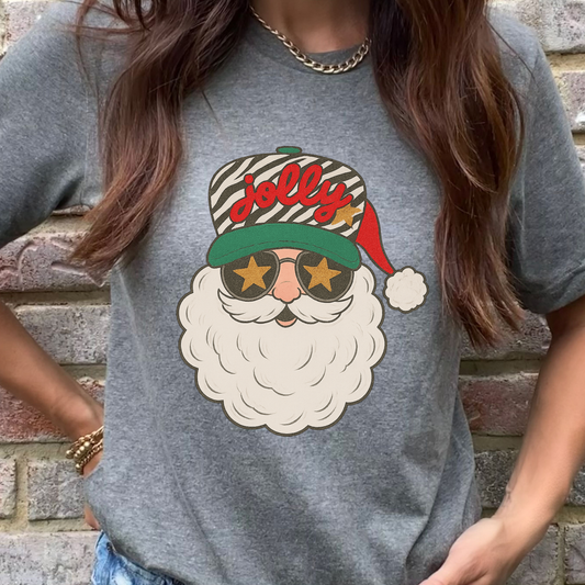 Jolly Vintage Santa Graphic Tee