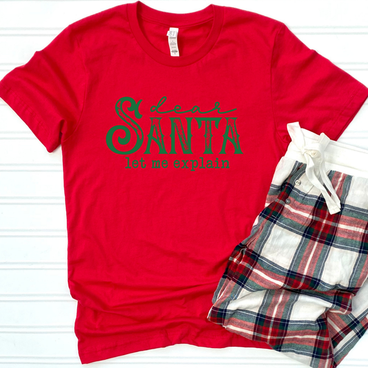 Dear Santa Red Graphic Tee