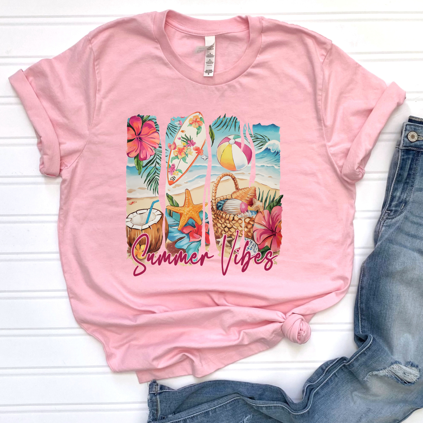 Pink Summer Vibes Graphic Tee
