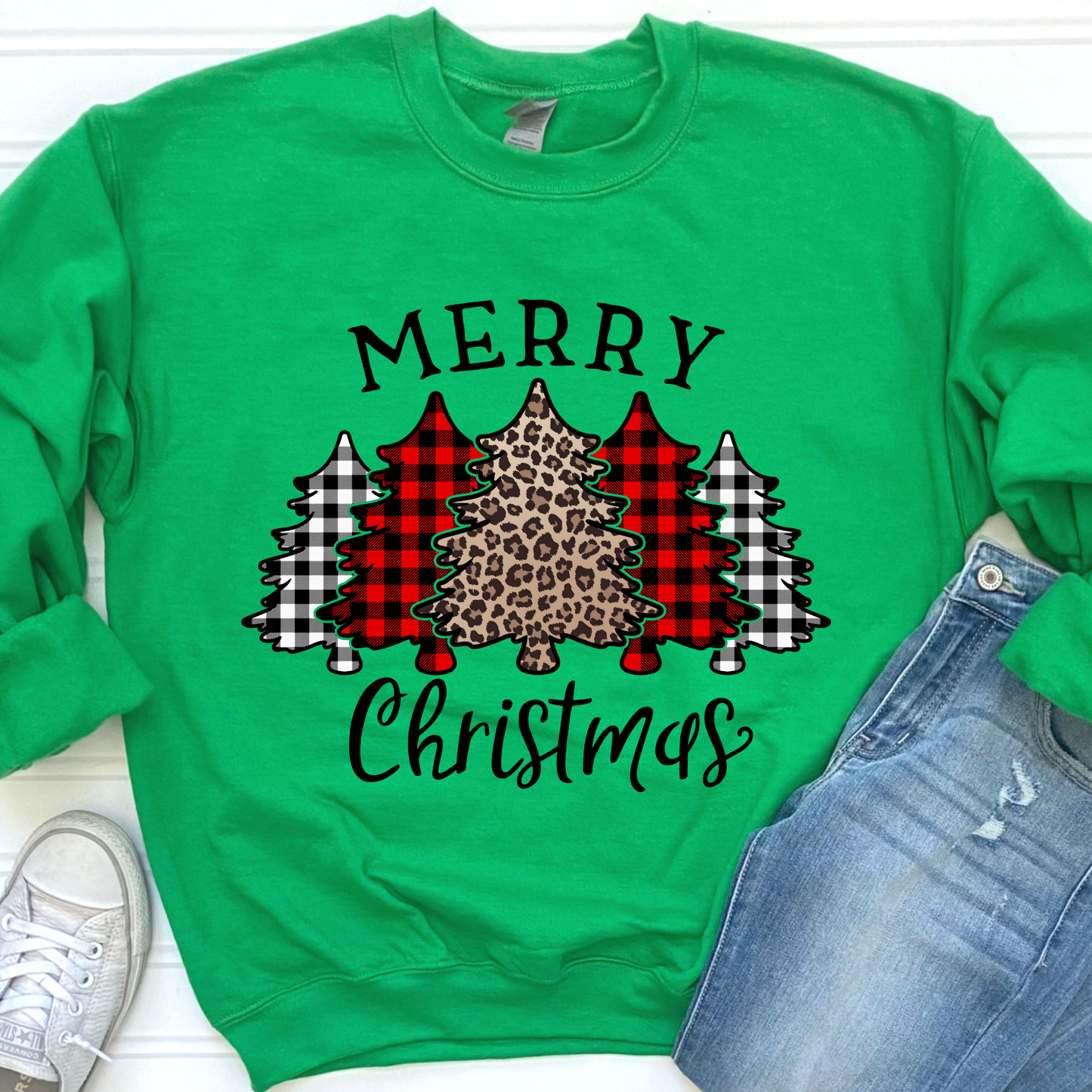 Merry Trees Green Sweatshirt