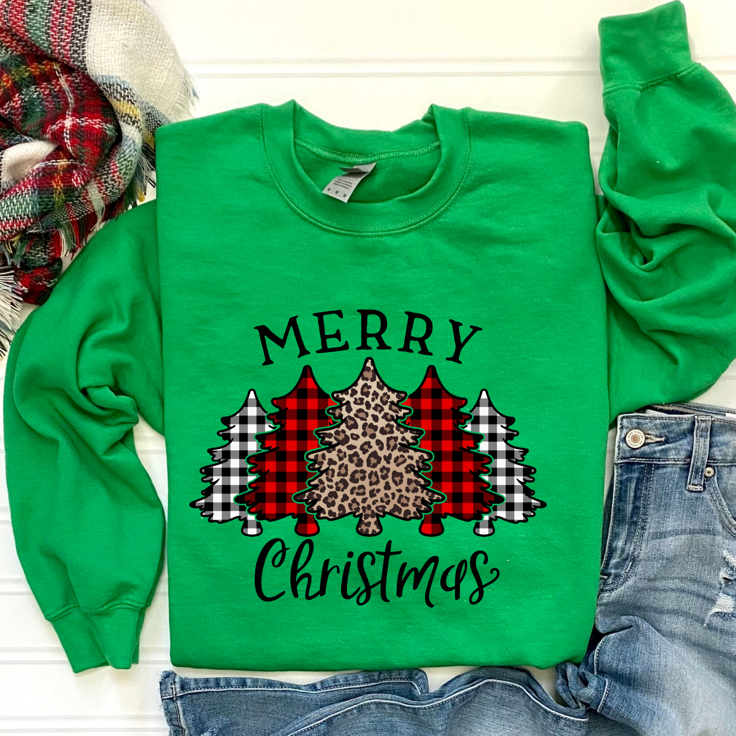 Merry Trees Green Sweatshirt