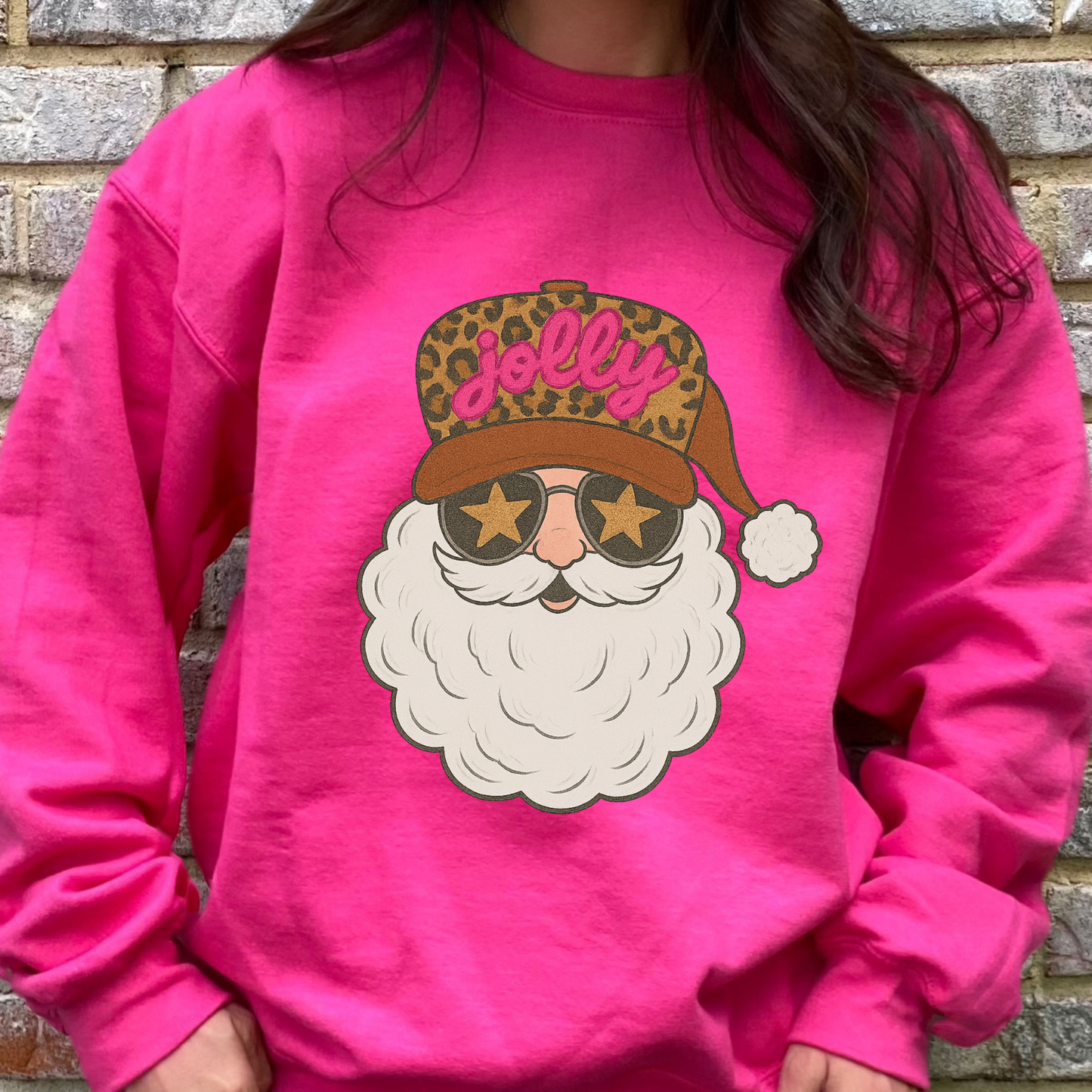Pink Vintage Santa Sweatshirt