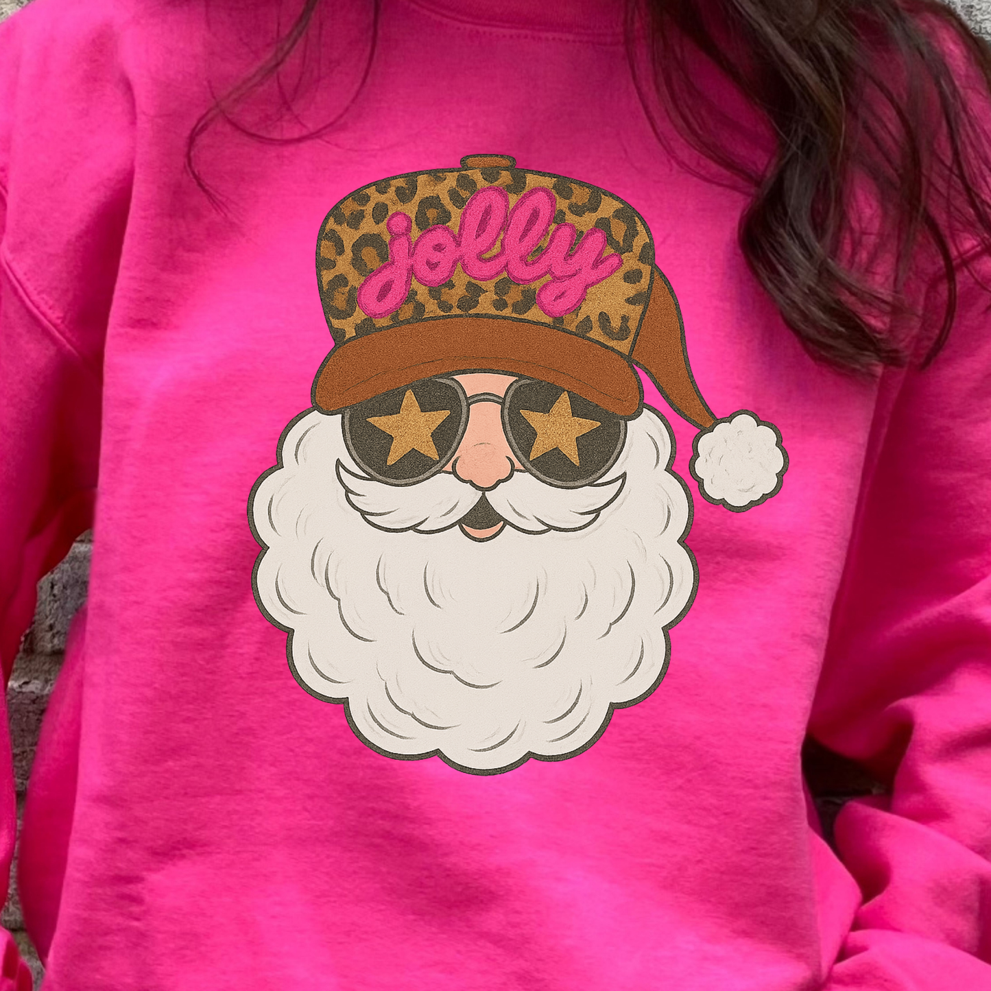 Pink Vintage Santa Sweatshirt
