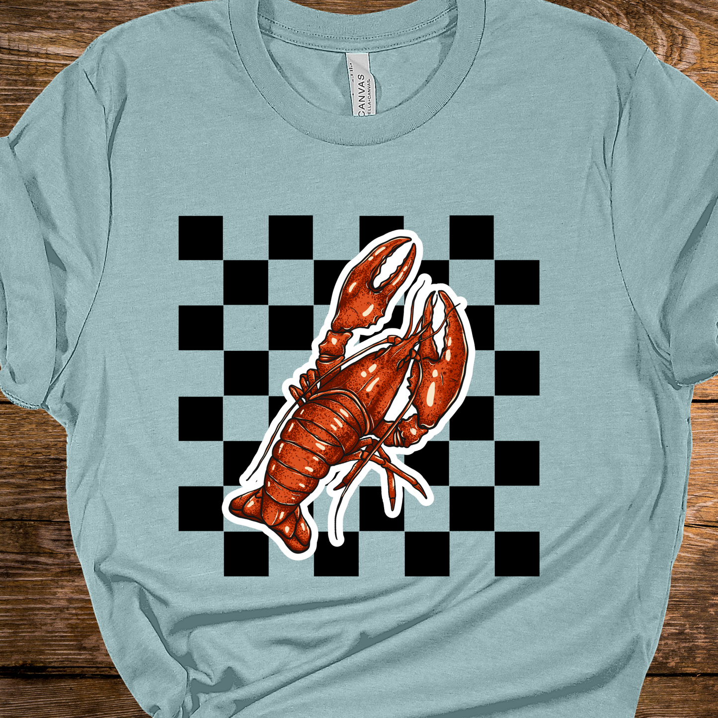 Checkered Crawfish Graphic Tee
