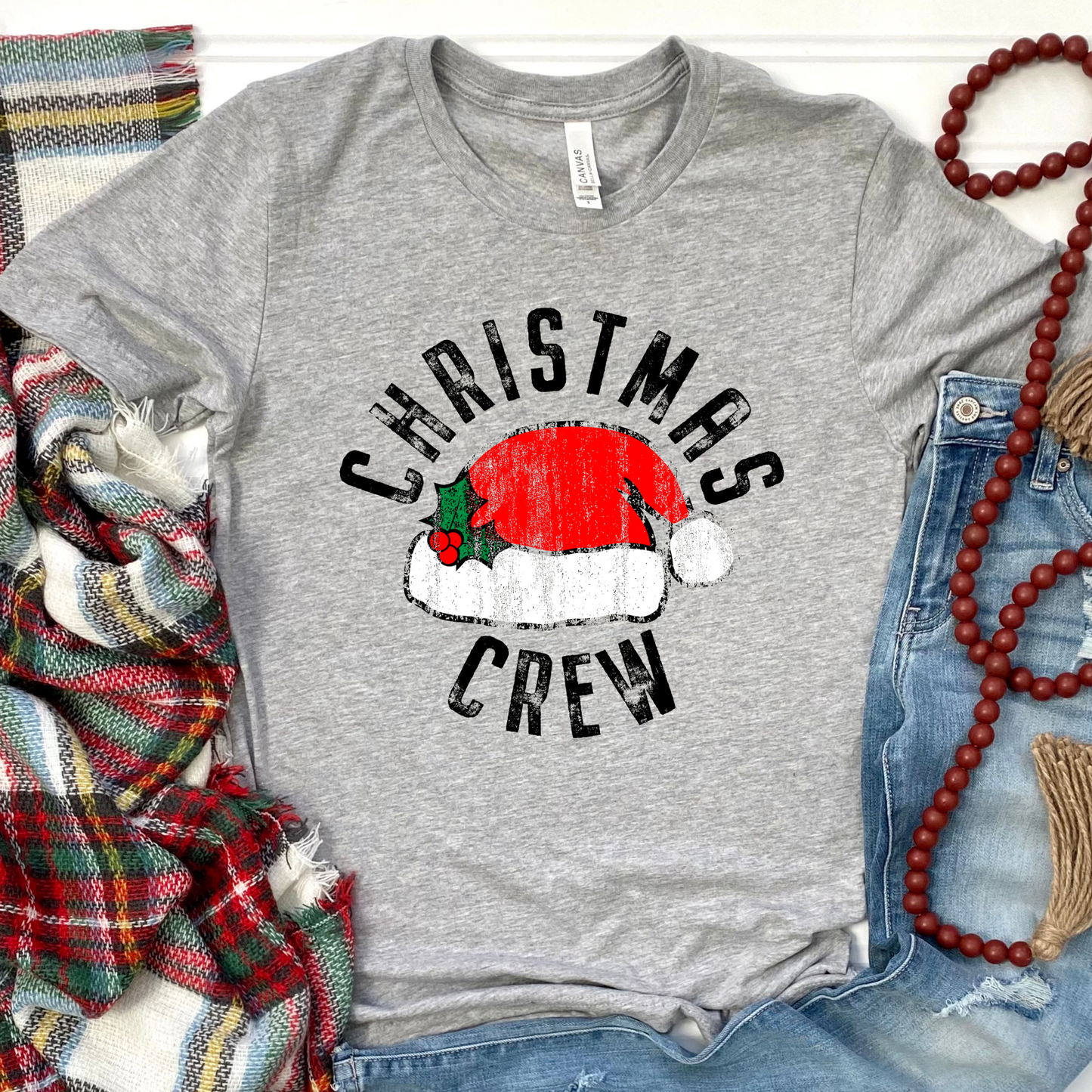 Christmas Crew Grey Graphic Tee