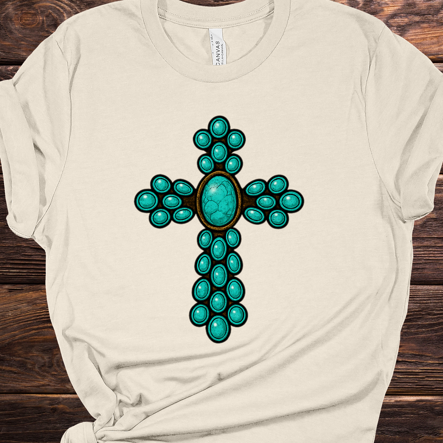 Turquoise and Jesus Graphic Tee