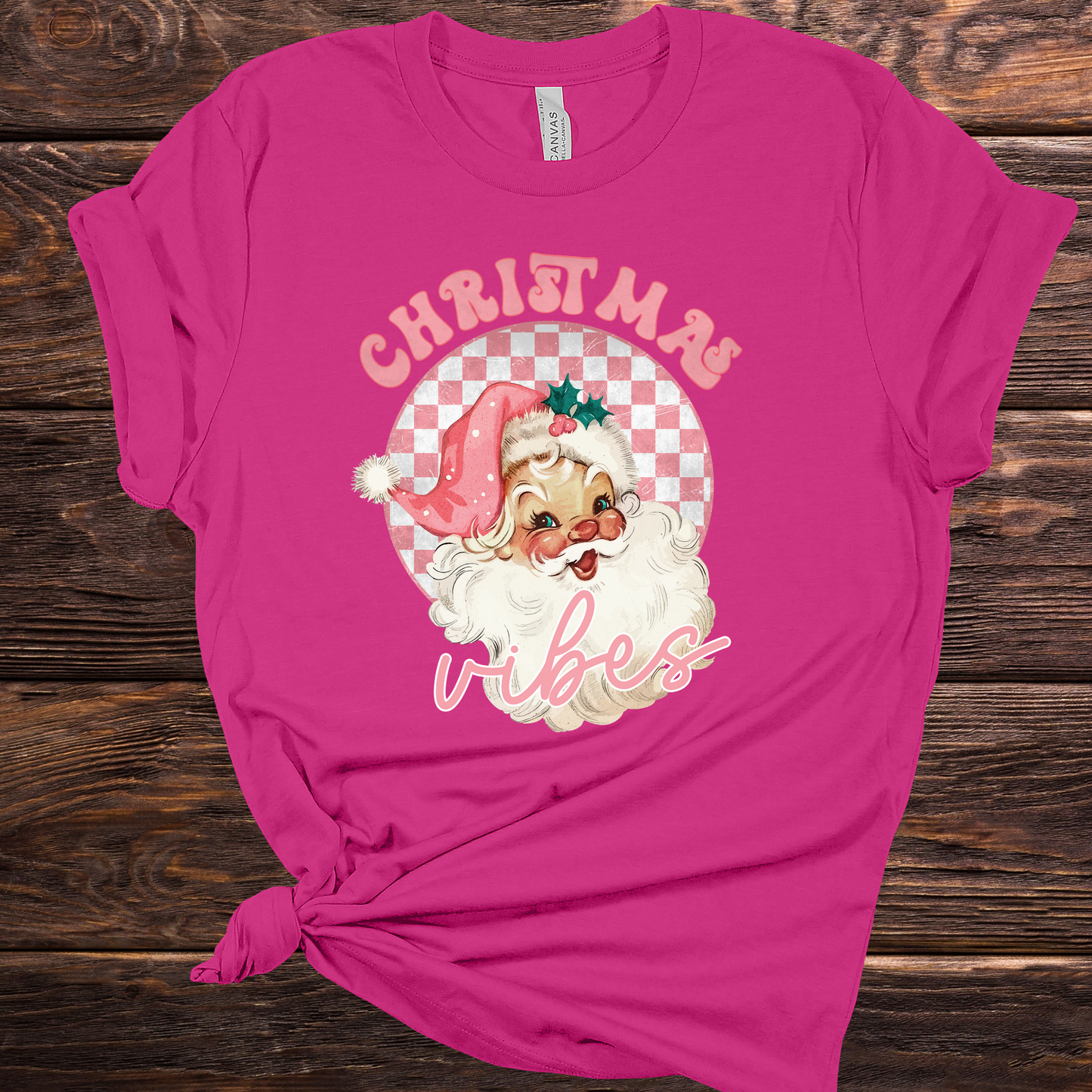 Pink Christmas Vibes Graphic Tee
