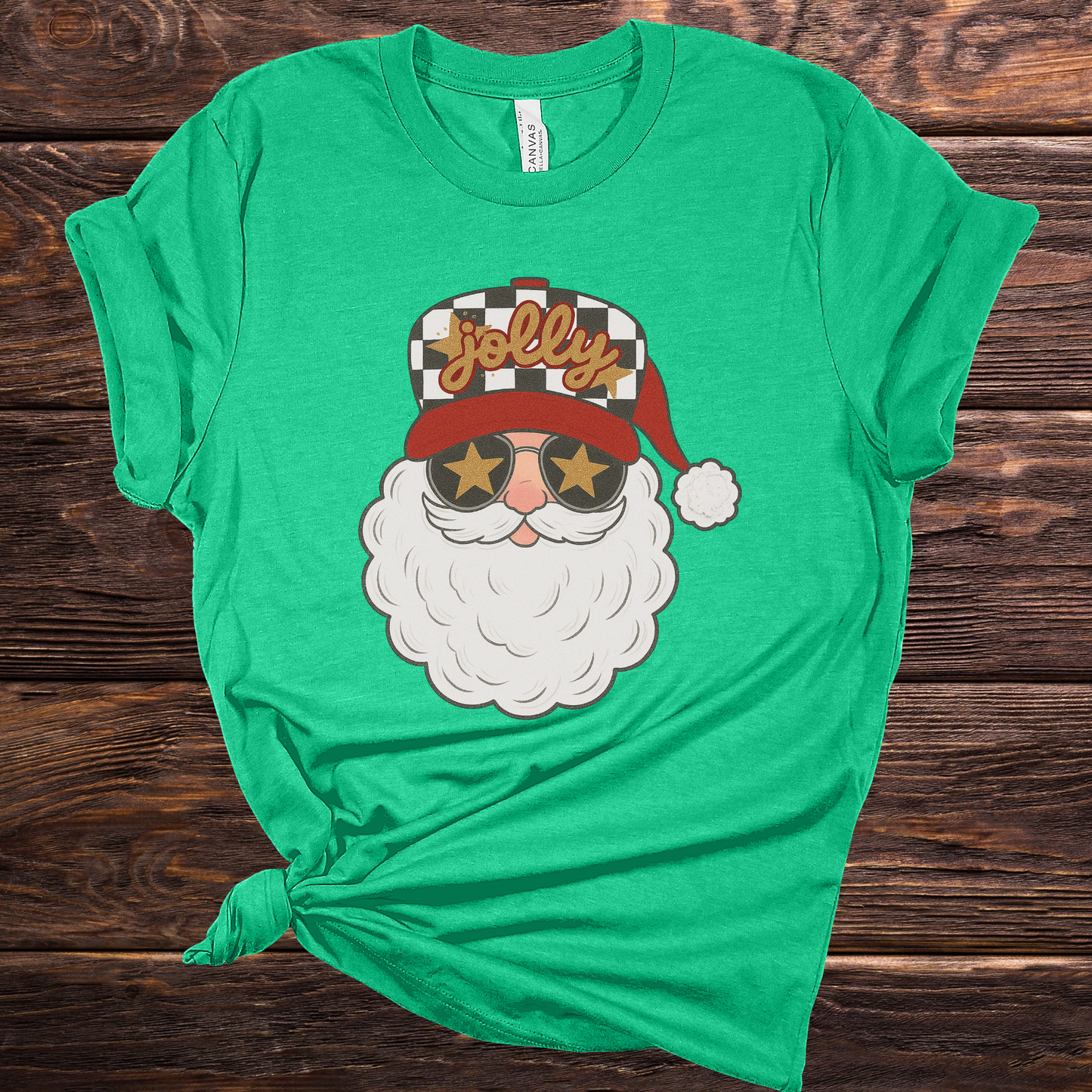 Red Jolly Vintage Santa Graphic Tee