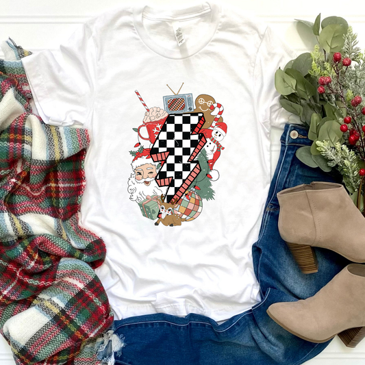 Christmas Season White Graphic Tee