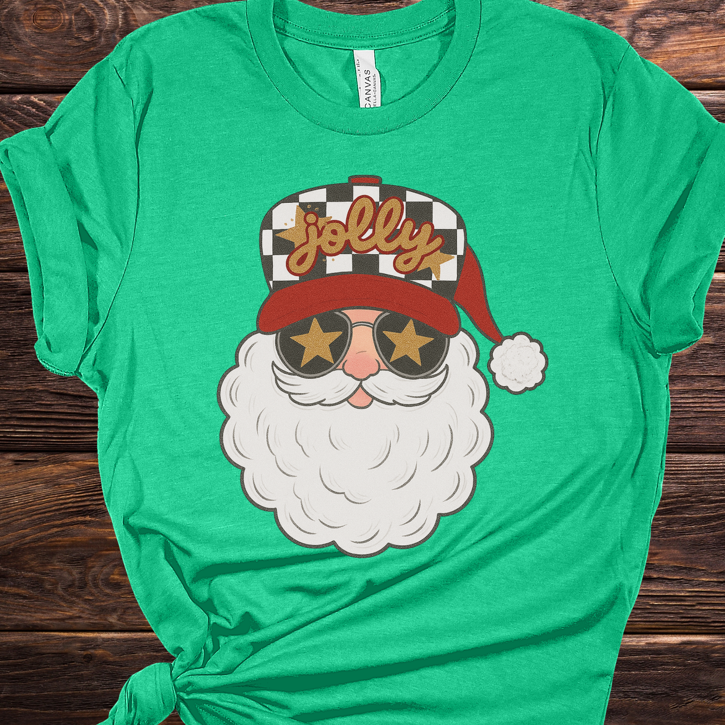 Red Jolly Vintage Santa Graphic Tee