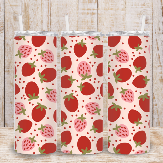 Vintage Strawberry Tumbler