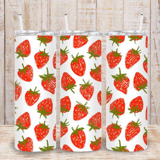 Distressed Strawberry Tumbler