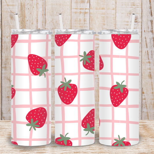 Strawberry Stripe Tumbler