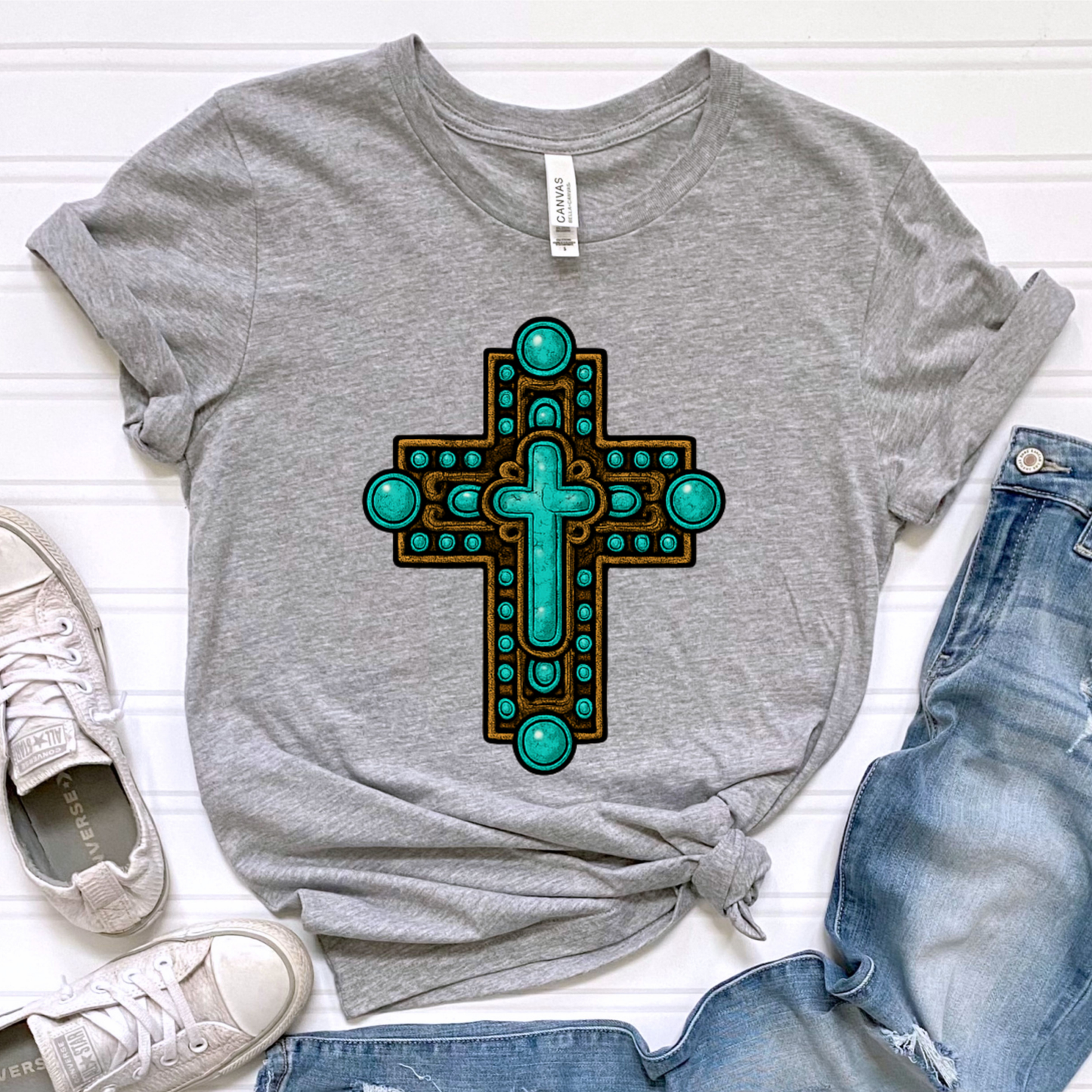 Western Layered Cross Graphic Tee