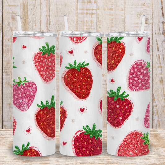 Sparkling Strawberries Tumbler