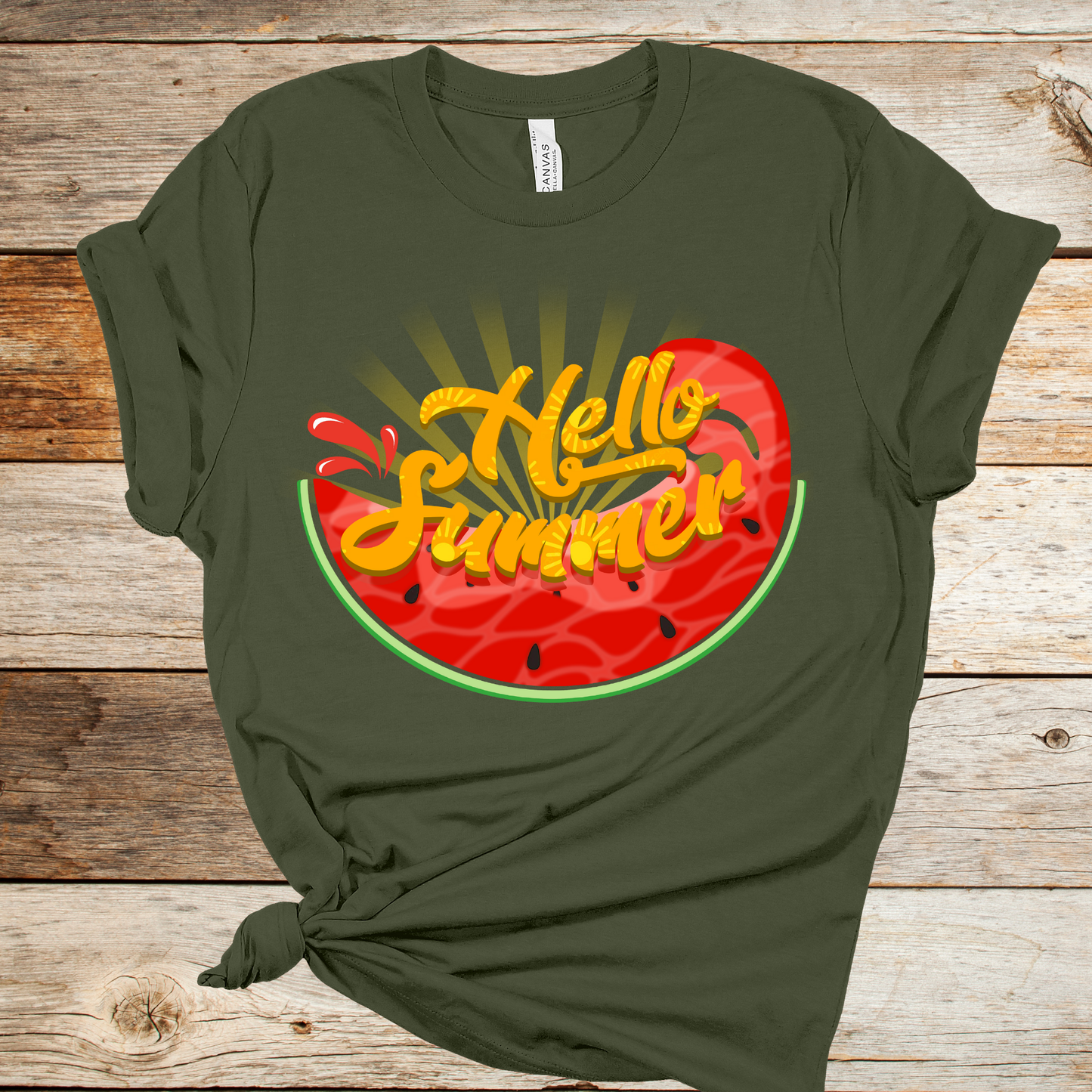 Hello Summer Watermelon Graphic Tee