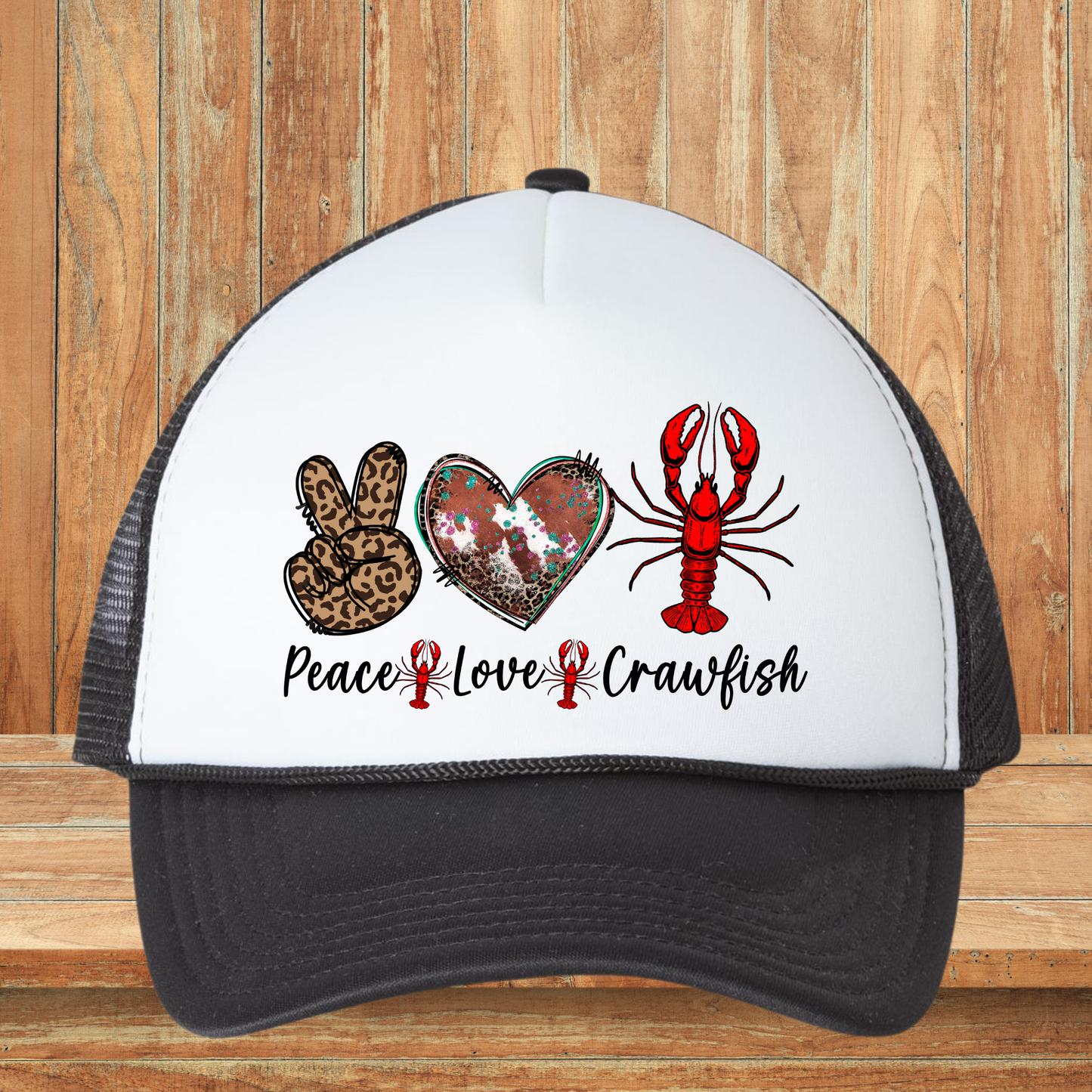 Peace Love Crawfish Hat