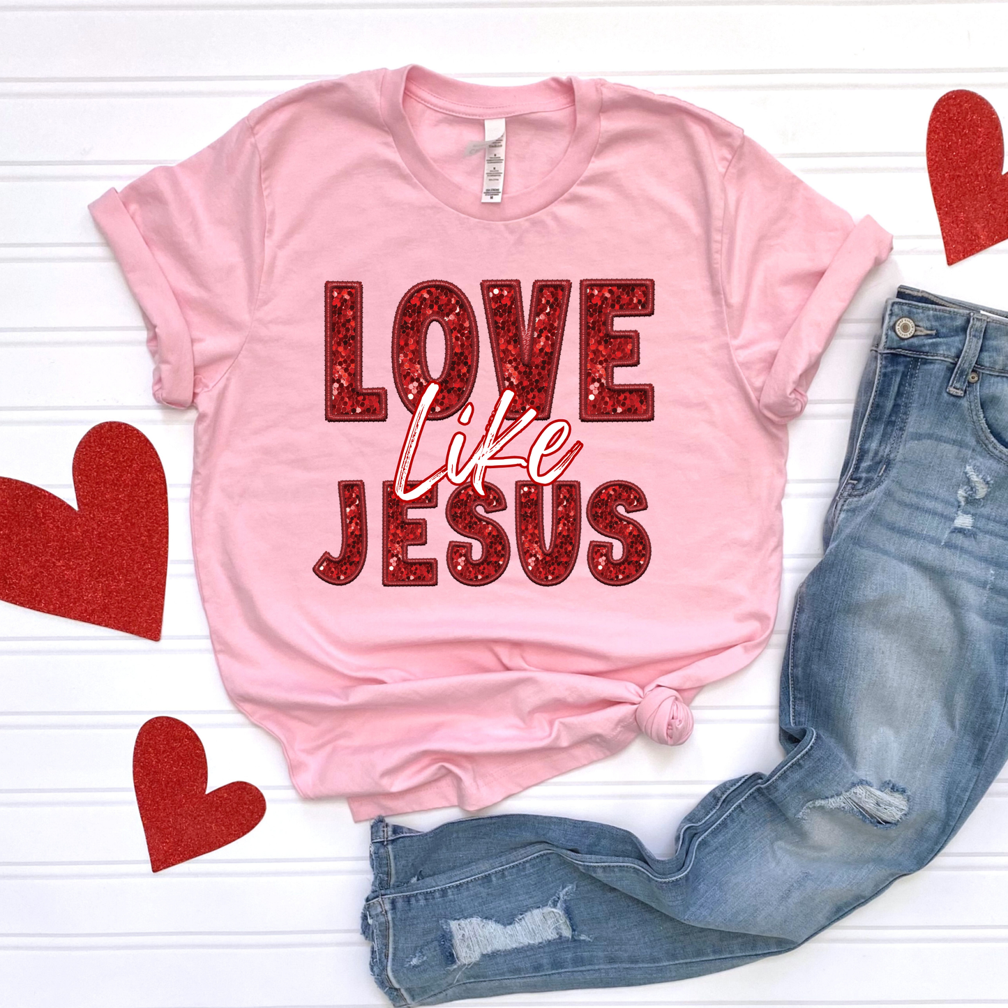 Love Like Jesus Sparkle Tee