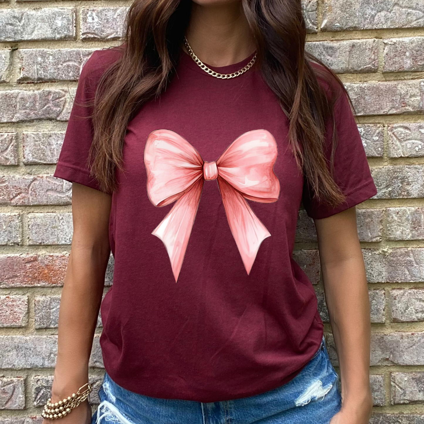 Just a Girl Bow Graphic Tee