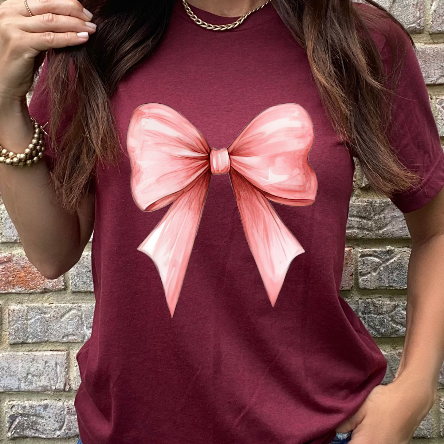 Just a Girl Bow Graphic Tee