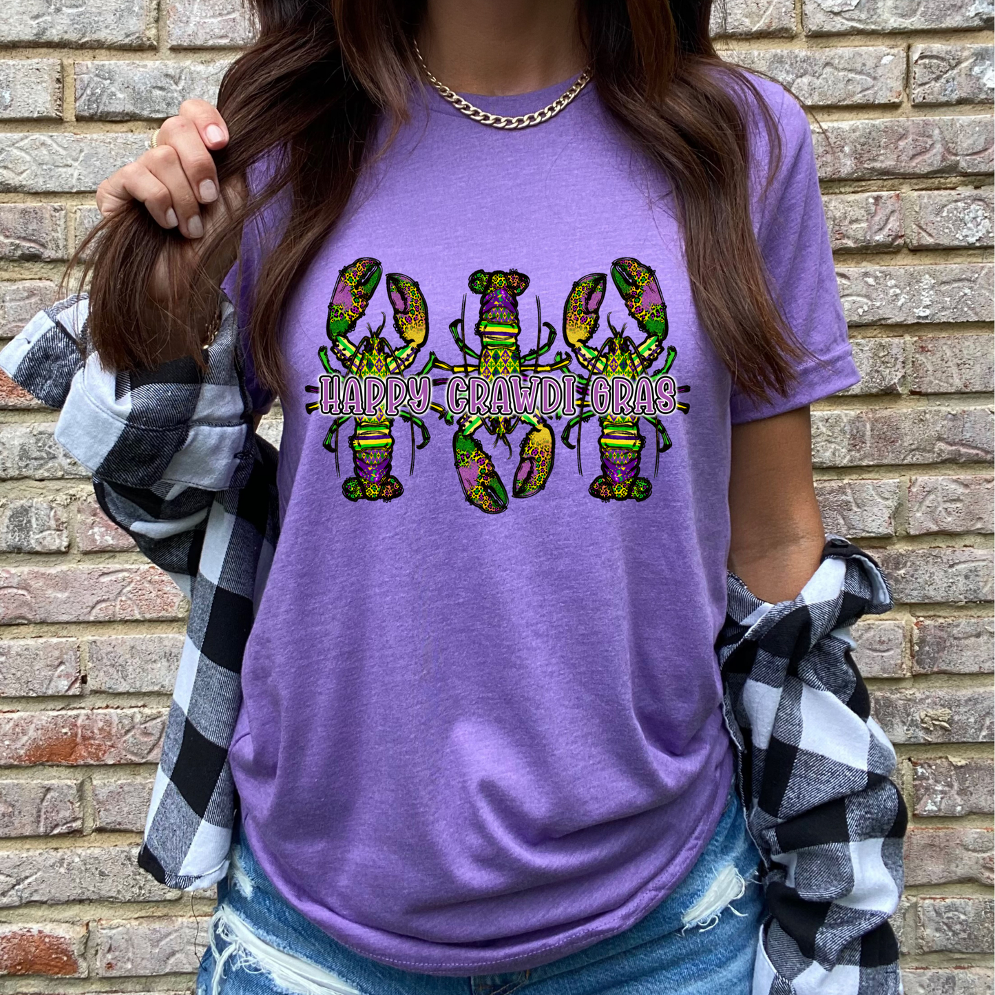 Happy Crawdi Gras Graphic Tee
