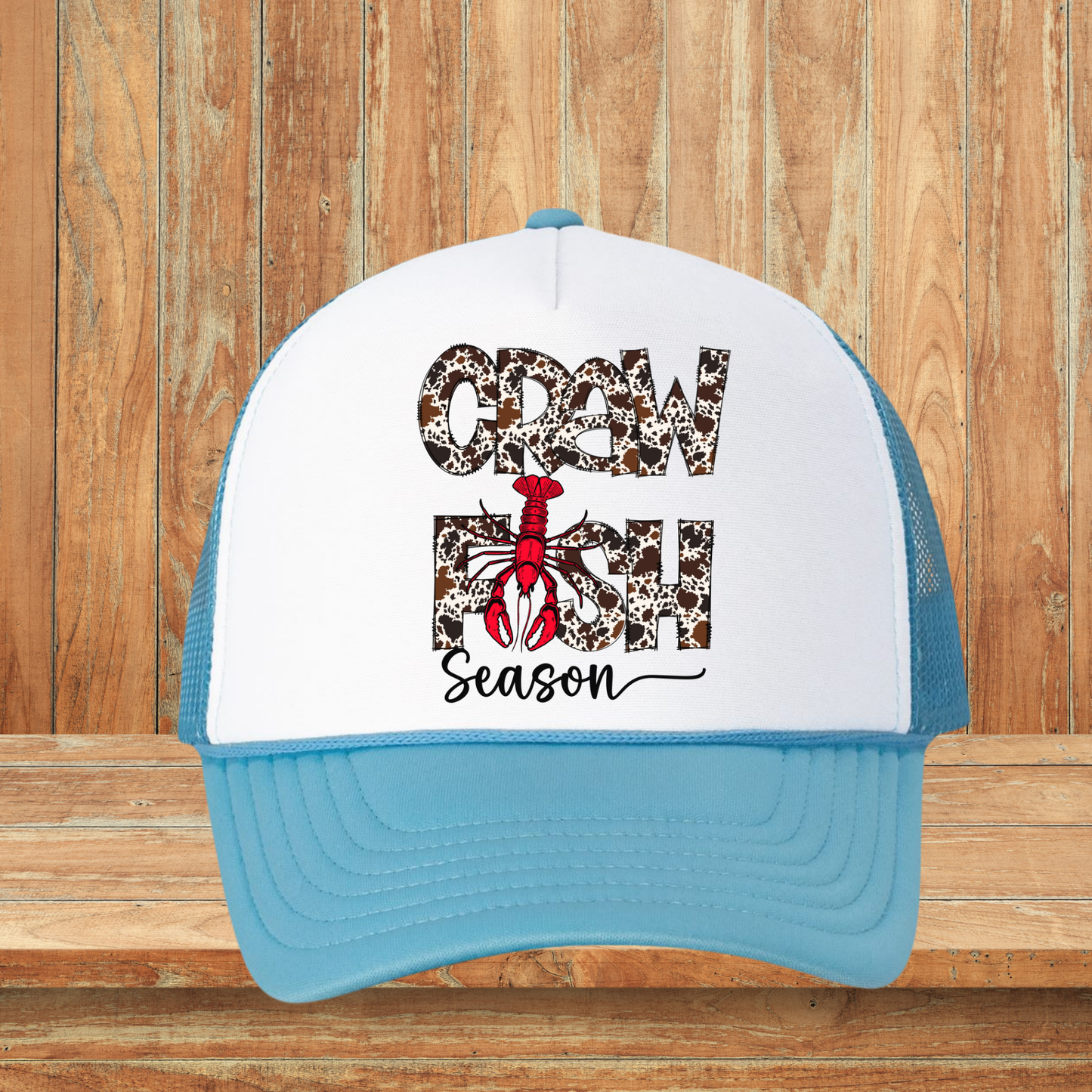 Crawfish Season Cow Print Hat