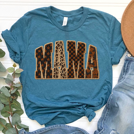 MAMA Blue Graphic Tee