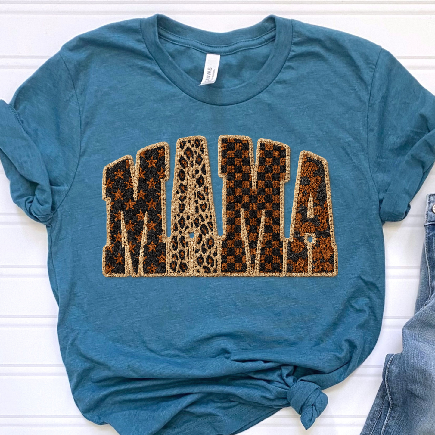 MAMA Blue Graphic Tee