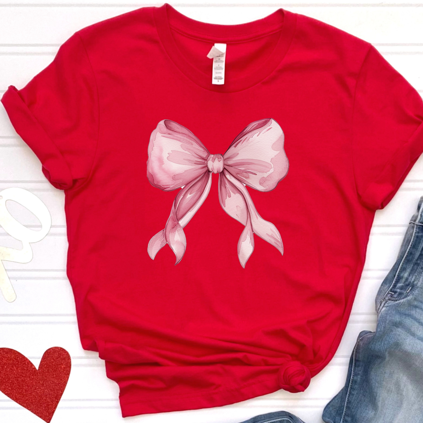Pink Bow Graphic Tee
